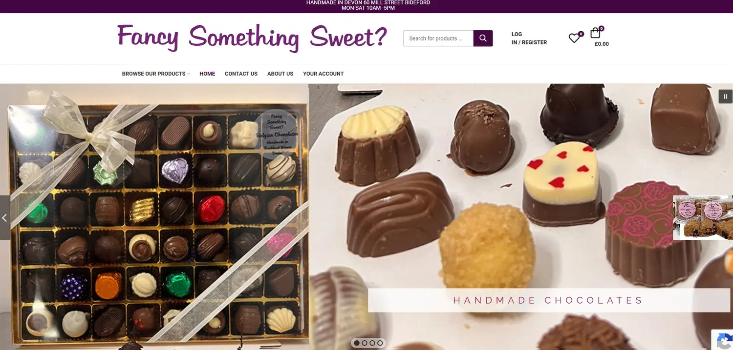 Fancy Something Sweet website by GingerWeb